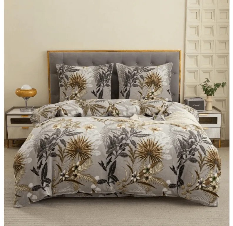 Obliečky mikroplyš EXVORO sivé Rozmer obliečky: 70 x 80 cm | 140 x 200 cm