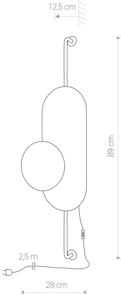 NOWODVORSKI Nástenné designové osvetlenie do zásuvky WHEEL LUX, 1xG9, 20W, čierne, zlaté