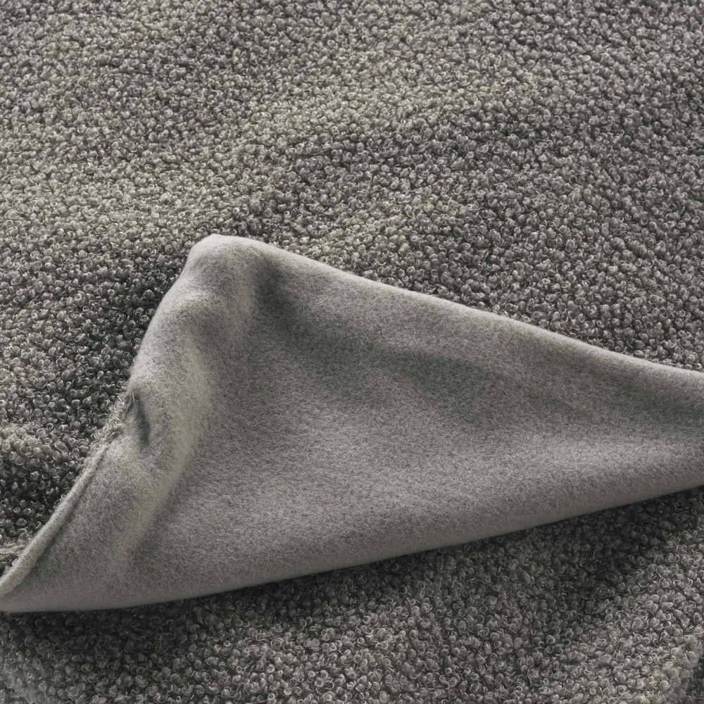 Sivá fleecová deka 180x220 cm Curly Wooly – douceur d'intérieur