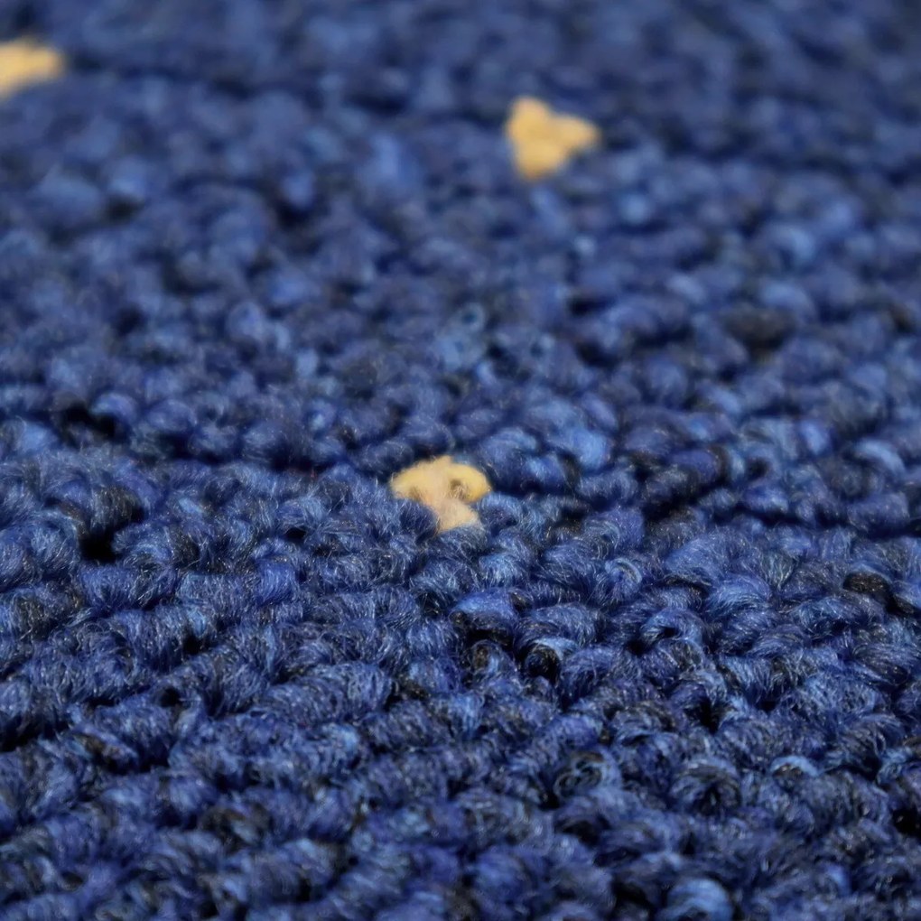 Condor Carpets, Kusový koberec Udinese modrý kruh, 100x100 (priemer) kruh, šedá, chodba / predsieň