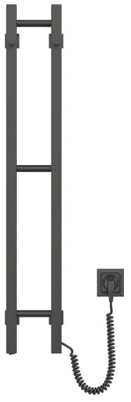 Elektrický sušiak na uteráky SILOUETTE 187W/230V 101,1 cm IP44 čierna pravá hran.