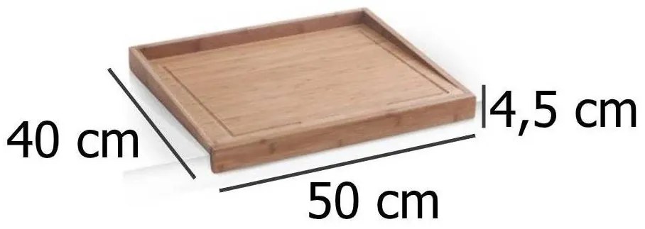 Zeller Present Krájecí deska, vál, bambusový se záražkou,50x40