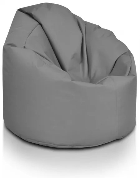 INTERMEDIC SK - Sedací vak Star 85x90 cm | ergonomický dizajn s podrúčkami, 300 l Farba: E15 - Sivá tmavá (Ekokoža)