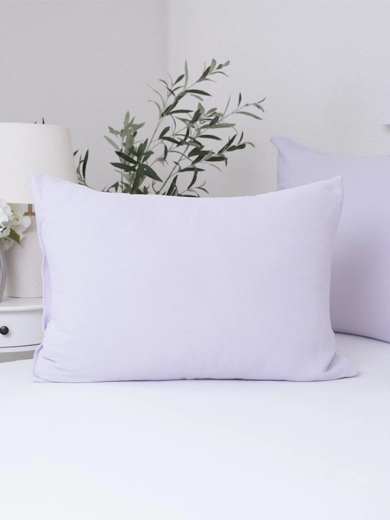 Mušelínová obliečka na vankúš 50 x 70 cm - Alexia lila