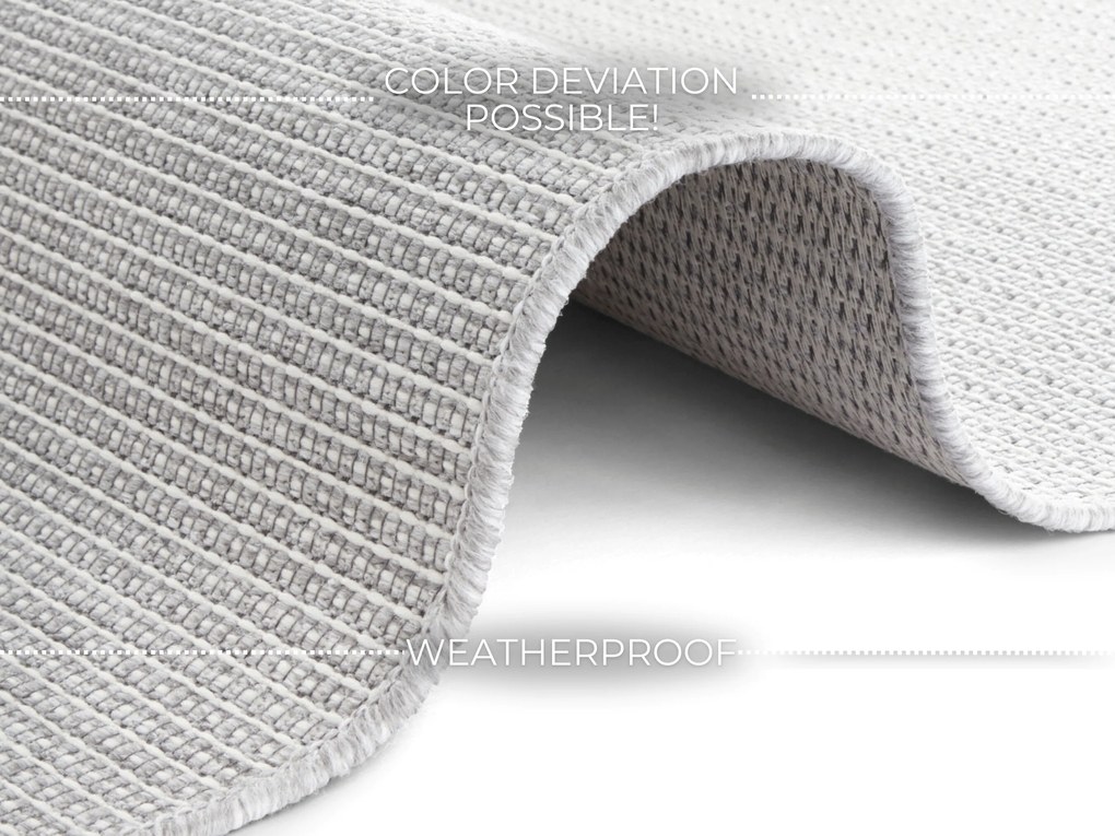 Kusový koberec Secret 103556 Light Grey, Cream z kolekcie Elle – na von aj na doma, 200x290, šedá, chodba / predsieň, ELLE Decoration