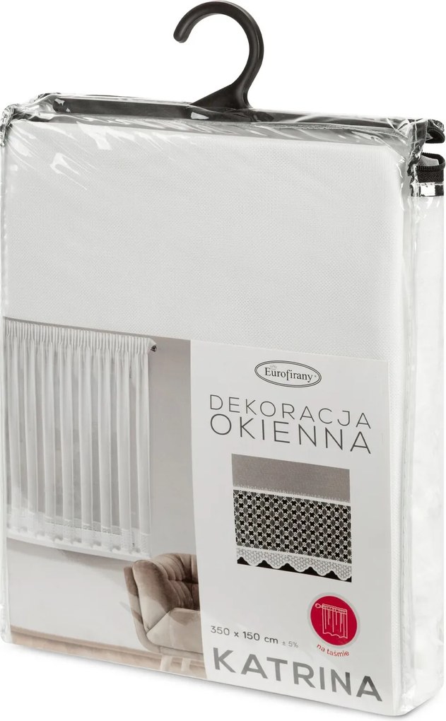ZÁCLONA NA PÁSKE KATRINA 350X150 CM BIELA