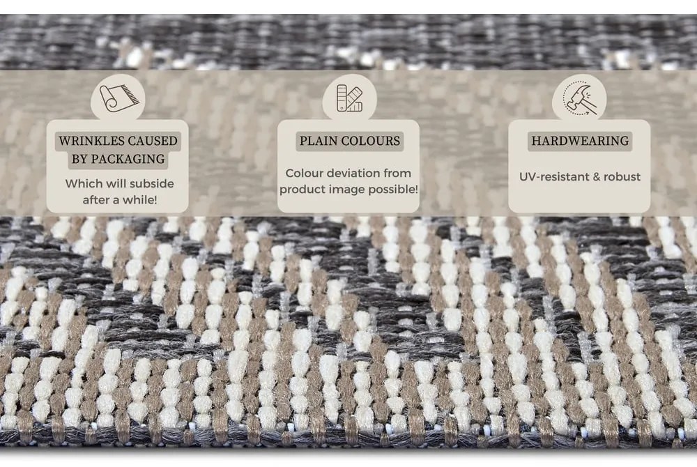 Sivý vonkajší koberec 76x150 cm Clyde Paru – Hanse Home