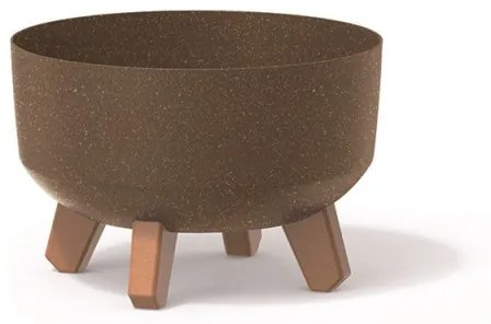 Prosperplast Kvetináč na nožičkách GRACIA LOW ECO WOOD 38 cm kávový
