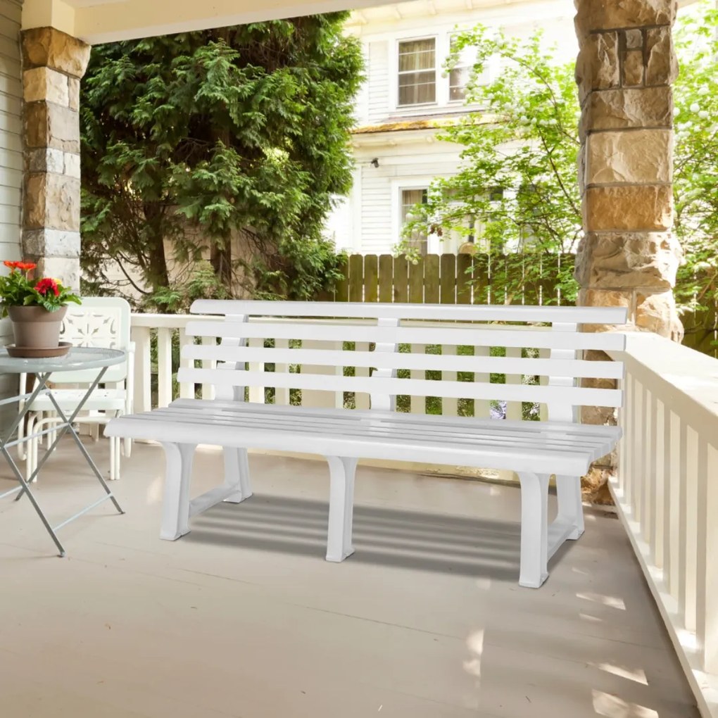 Záhradná lavica ORCHIDEA, 145x49x74cm, biela I.P.A.E-Progarden