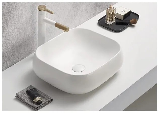 Závesná skrinka Luxor Beige Nika II s doskou a umývadlom béžová/dub olejovaný