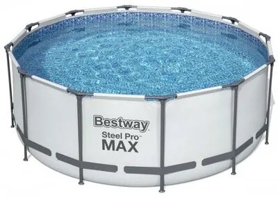 Bestway Nadzemný bazén Steel Pro MAX s filtráciou, schodíkmi a plachtou, pr. 366 cm, v. 122 cm