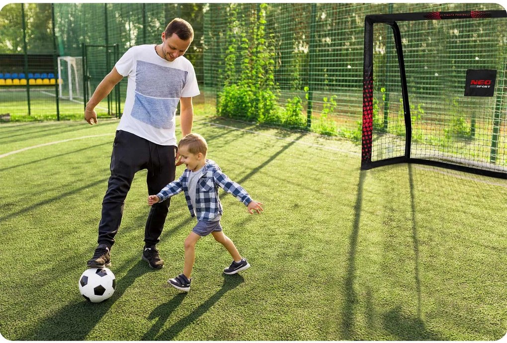 Neo-Sport Futbalová bránka 180 x 120 x 60 cm NS-463 čierno-červená