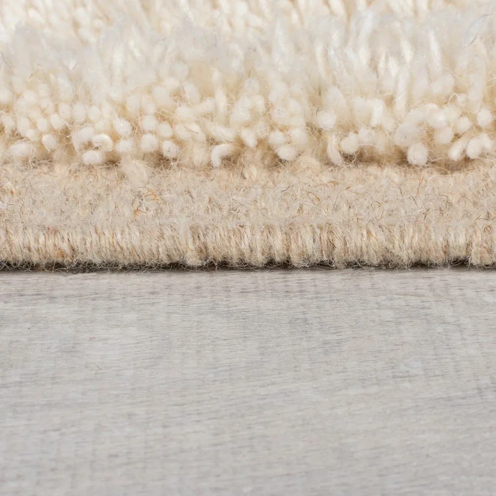 Béžový/krémový ručne tkaný vlnený koberec 120x170 cm Greek Key – Flair Rugs