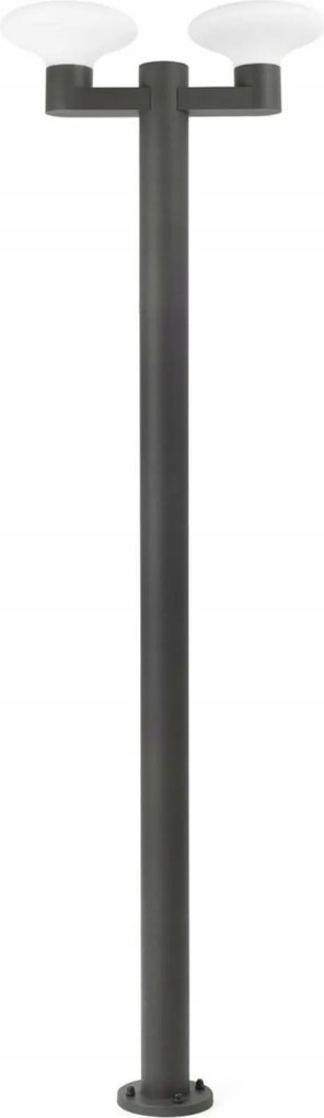 Stĺpiková lampa Faro Blubs 2xE27 IP44 tmavo šedá, výška 214 cm