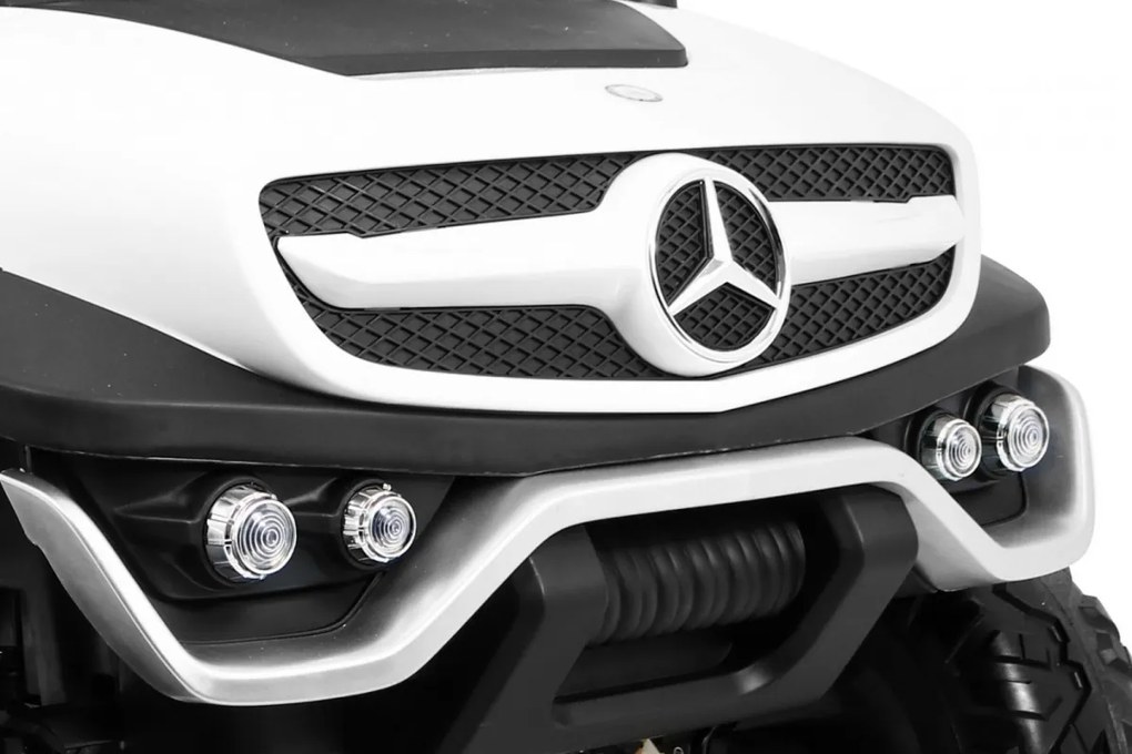 Ramiz Mercedes Benz Unimog elektrické autíčko pre deti biele