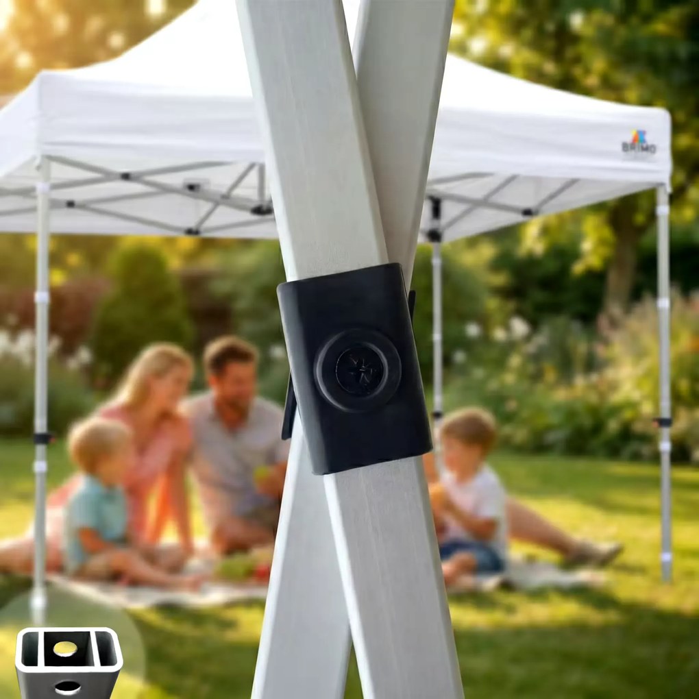 BRIMO Záhradný Altánok Skladací 3x3 m | Prémiová UV/PVC Ochrana | Pevná Konštrukcia BRIMO | Rýchle Skladanie Bez Náradia - bez stien - Zelená 35