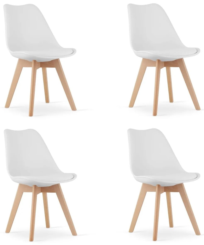 Set 4 stoličiek MARK biele