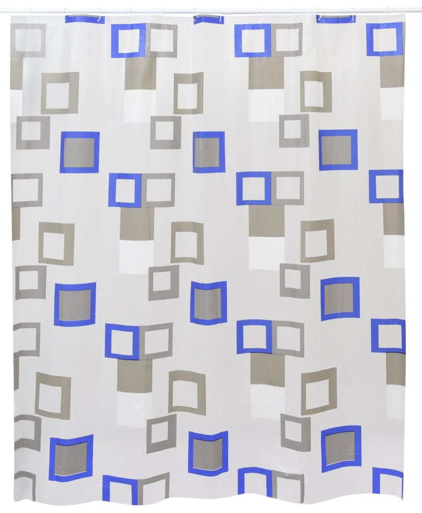 BISK Erga Peva, sprchový záves s háčikmi (12ks) 200x180 cm, vzor Montana, viacfarebné, ERG-08089