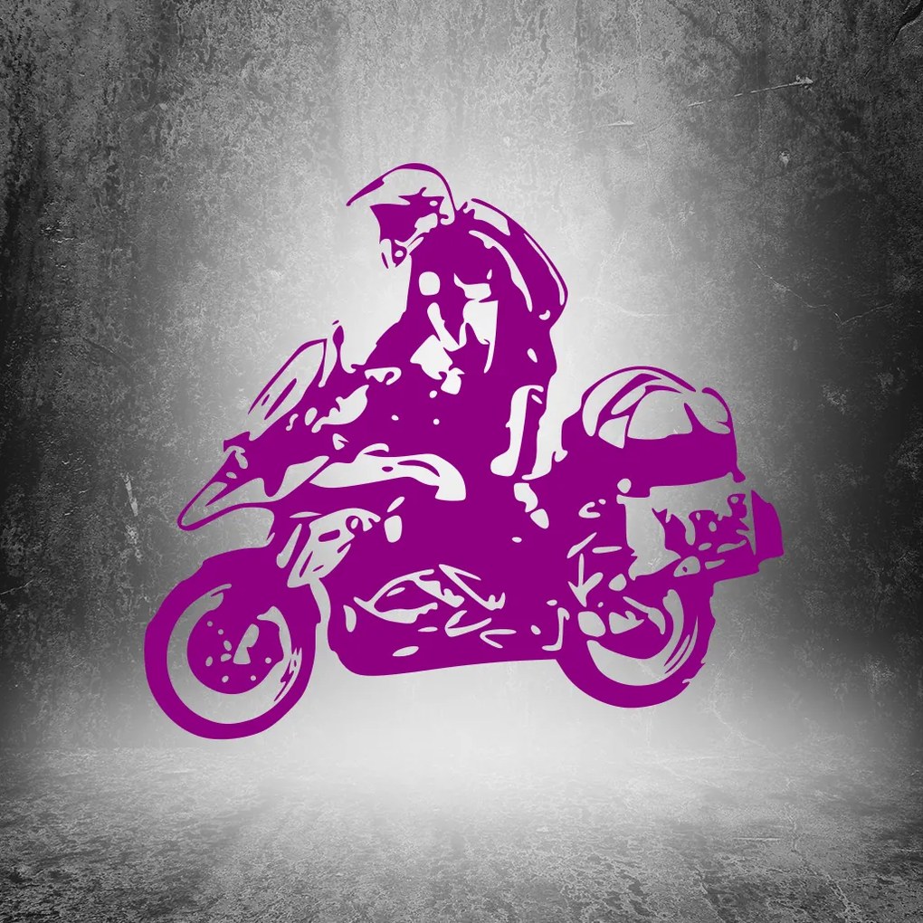 Veselá Stena Samolepka Motorka BMW GS Enduro Farba: hnědá, Veľkosť: 100 x 90 cm