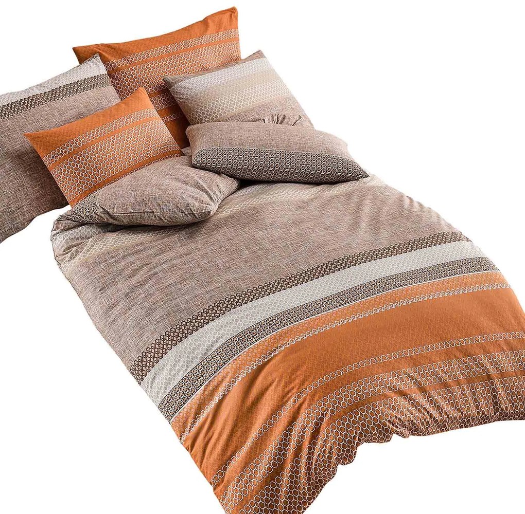BAVLNENÉ POSTEĽNÉ OBLIEČKY COTTONLOVE EXCLUSIVE FEDERICO 220X200 CM, 2 KS 70X80 CM VZOROVANÉ