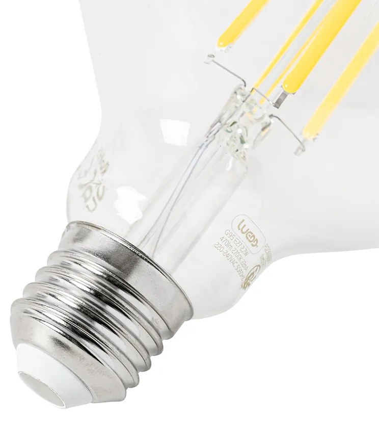 Sada 5 LED žiaroviek E27 G95 číre 2,2 W 470 lm 2700 K