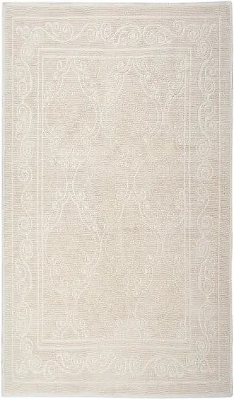 Krémový bavlnený koberec Floorist Omanli, 80 × 300 cm