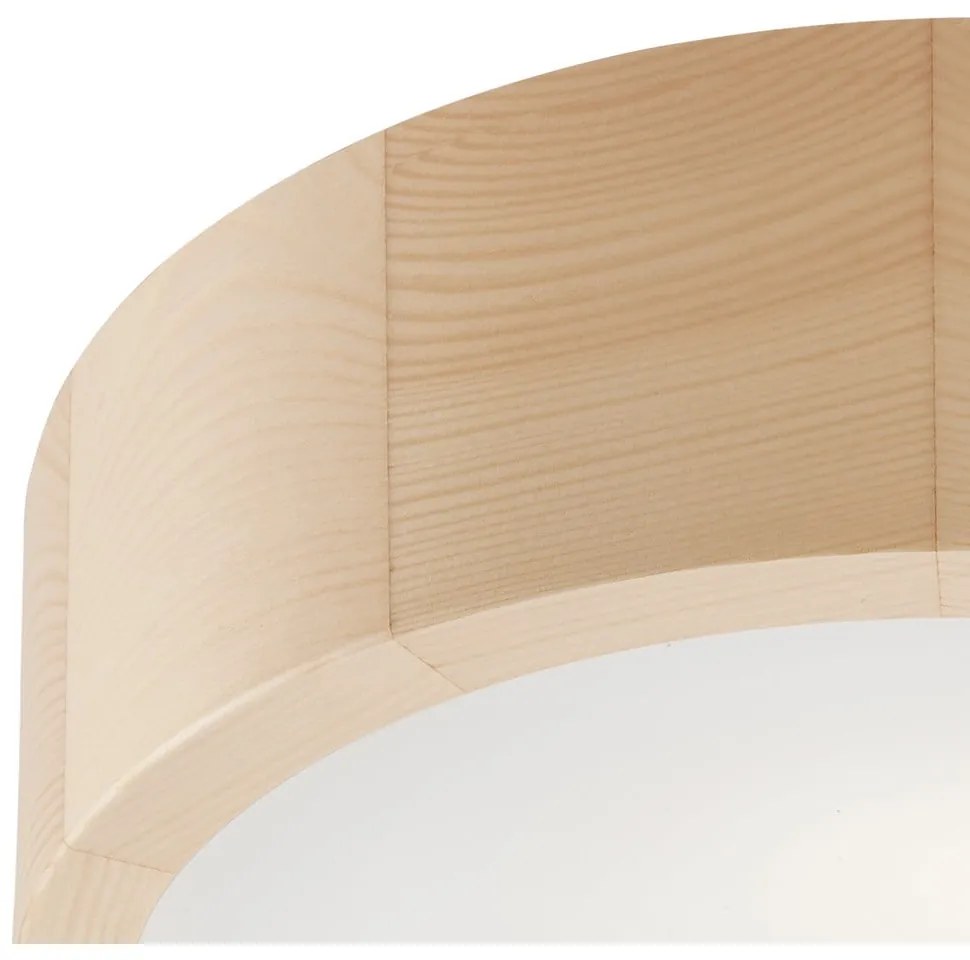 Svetlohnedé stropné svietidlo so skleneným tienidlom ø 27 cm Eveline – LAMKUR