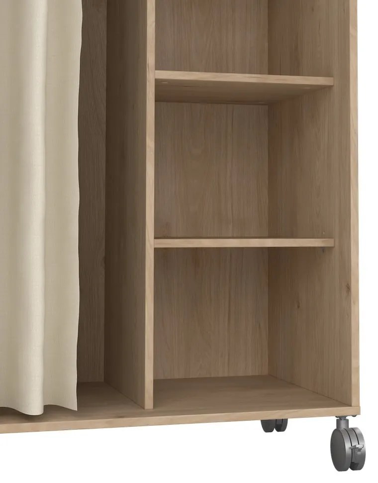 Šatníková skriňa v dekore duba v bielo-béžovej farbe 100x160 cm Kit – Tvilum