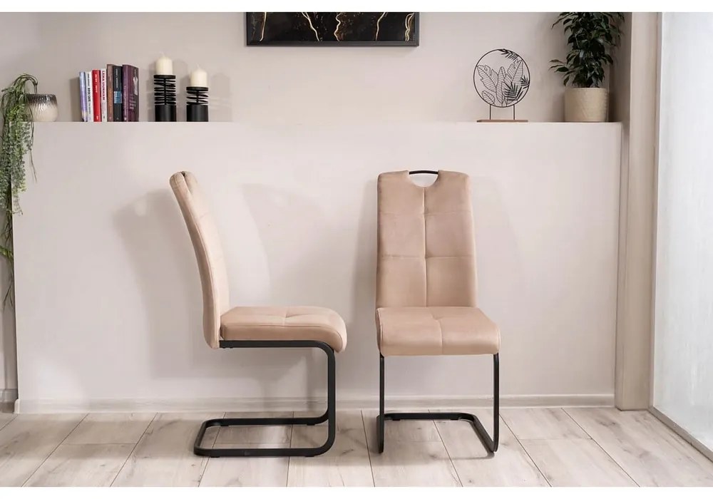 Jedálenská stolička Axo Velvet, béžová