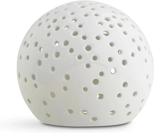 Biely vianočný svietnik z kostného porcelánu Kähler Design Nobili, ⌀ 12 cm