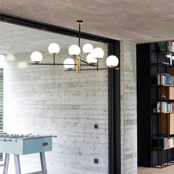 Ideal Lux - Luster na tyči GOURMET 9xE14/28W/230V pr. 131,5 cm zlatá