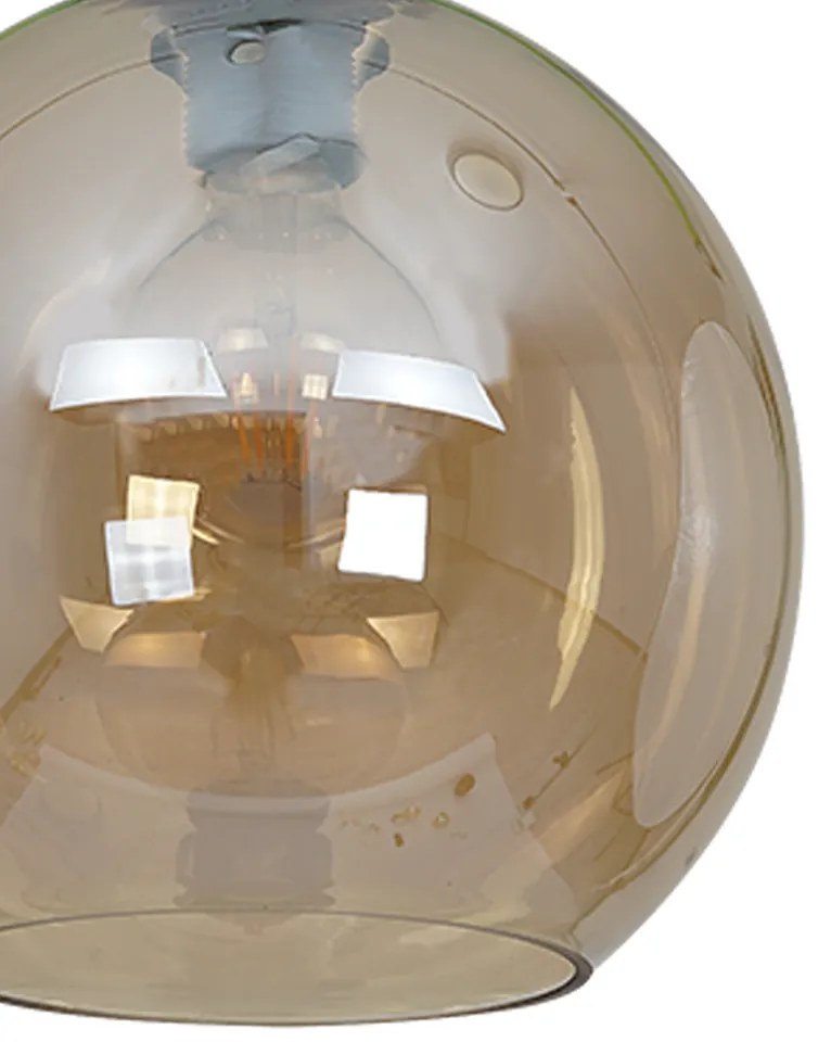 Závesné svietidlo Sofia, 1x jantárové sklenené tienidlo, b