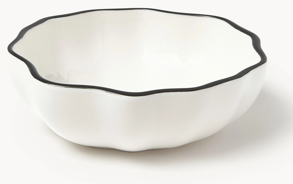 Porcelánové misky's vlnitým okrajom Bia, 4 ks
