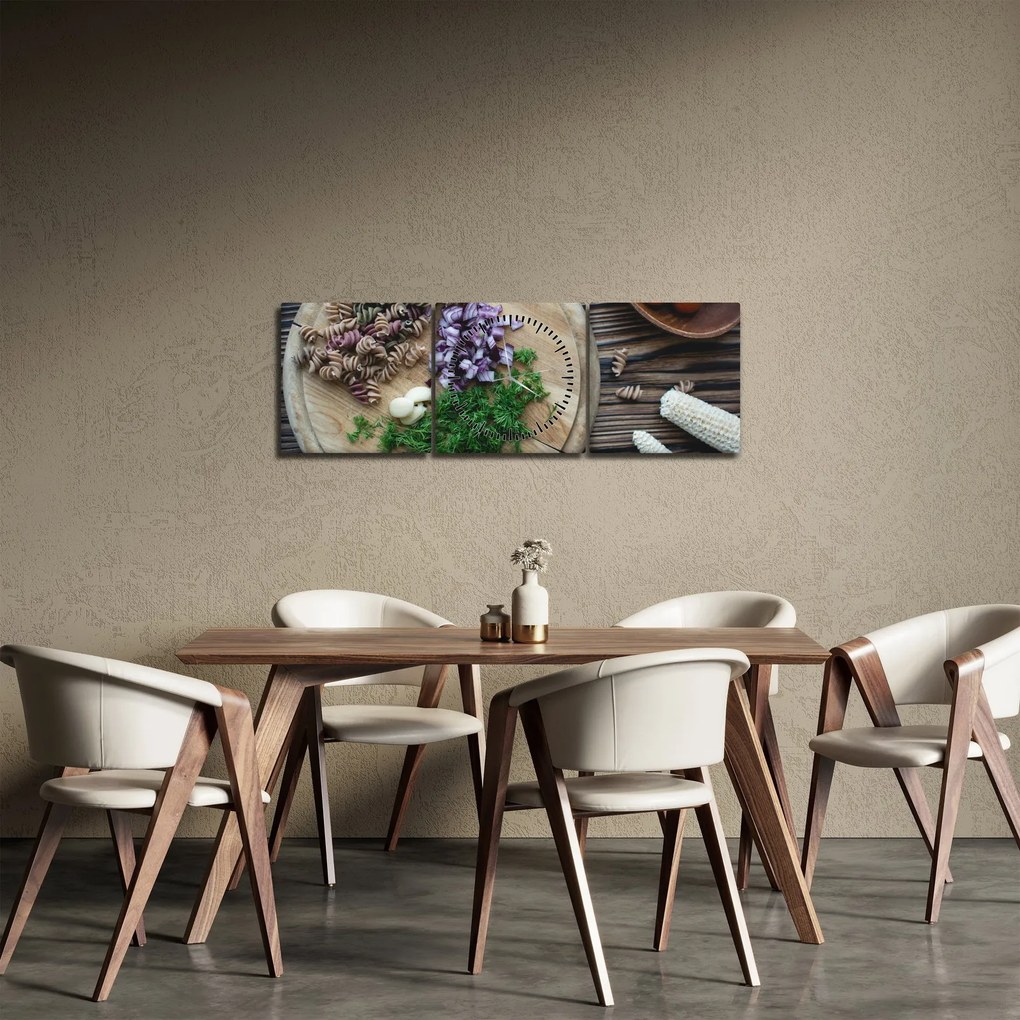 Obraz - Z kuchynského lopárika (s hodinami) (90x30 cm)