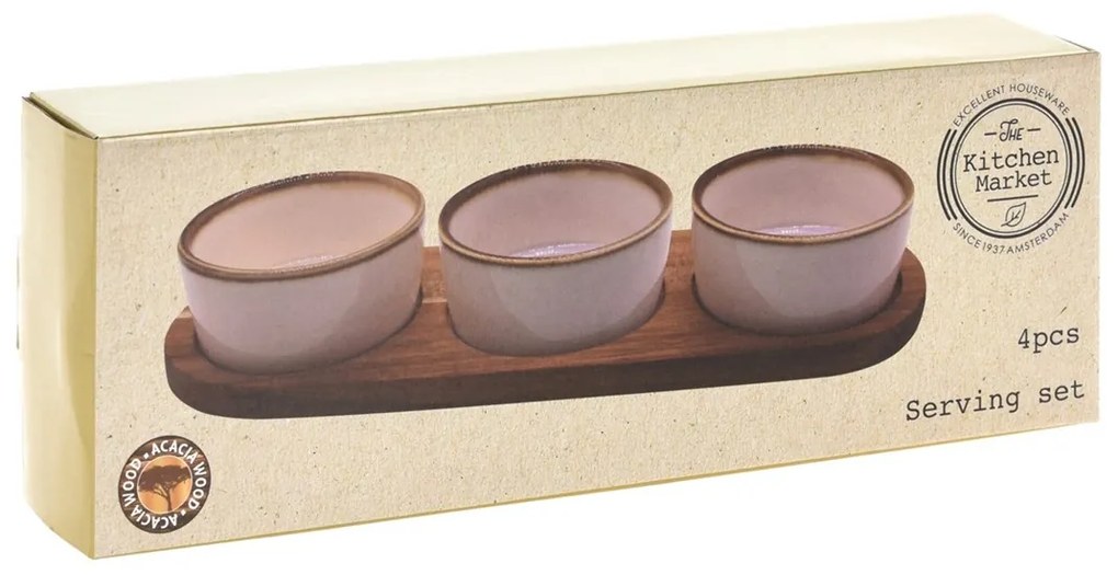 Keramická servírovacia miska Trixie 29x10x5 cm sada 3ks