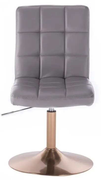 LuxuryForm DESIGN Stolička TOLEDO na zlatom tanieri - šedá