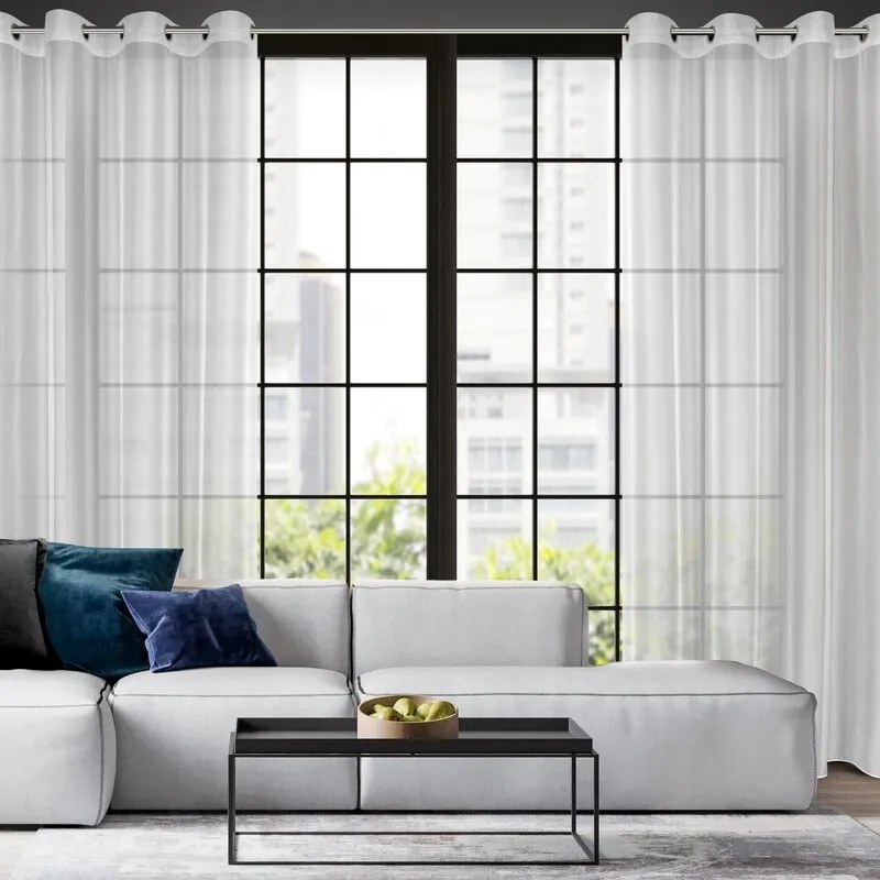 ZÁCLONA ANABEL 140X260 CM BIELA