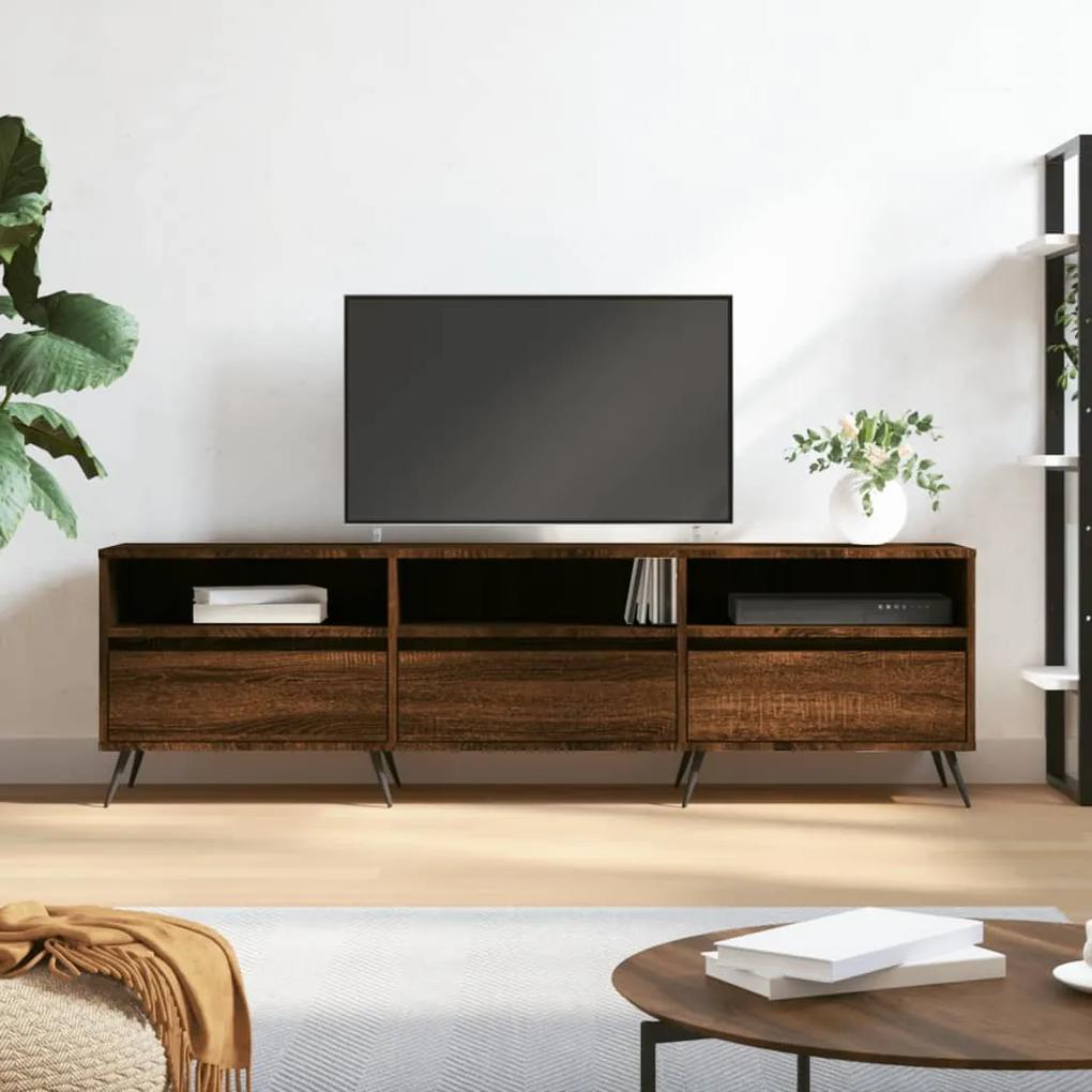 TV skrinka hnedý dub 150x30x44,5 cm kompozitné drevo 831259