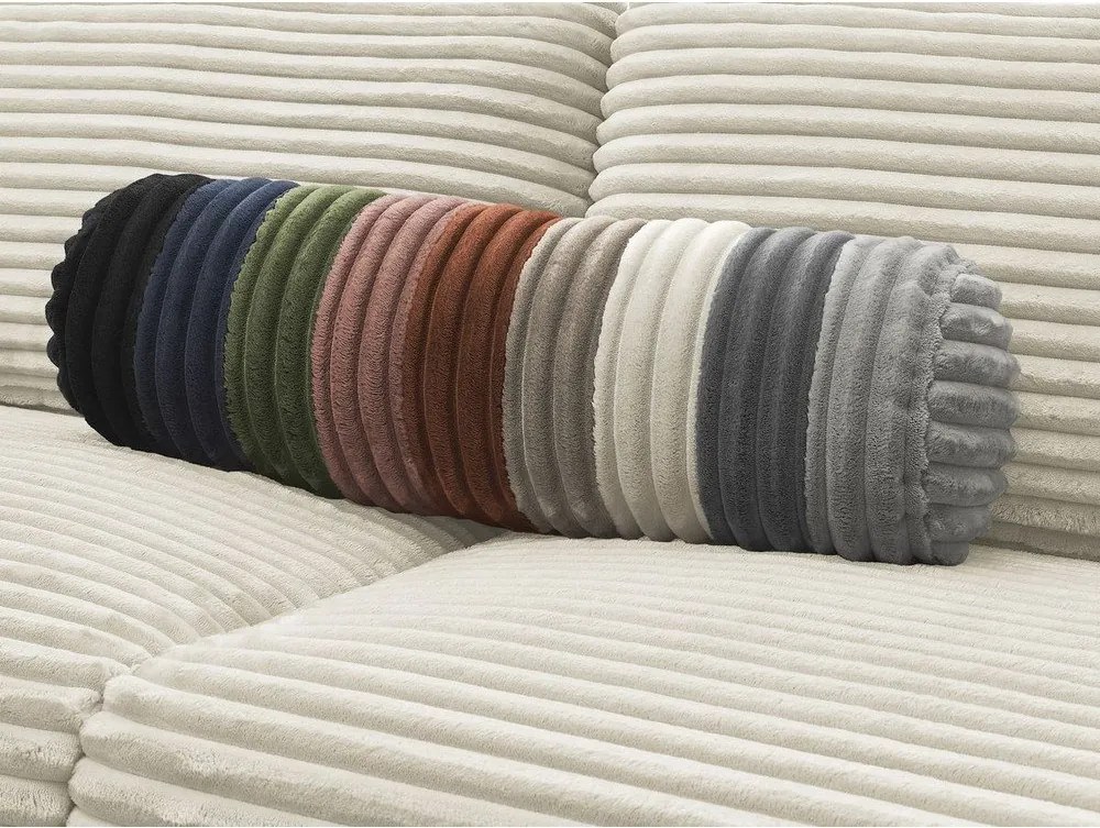 Béžová menčestrová pohovka na každodenné spanie/rozkladacia 220 cm Hugo – Bobochic Paris