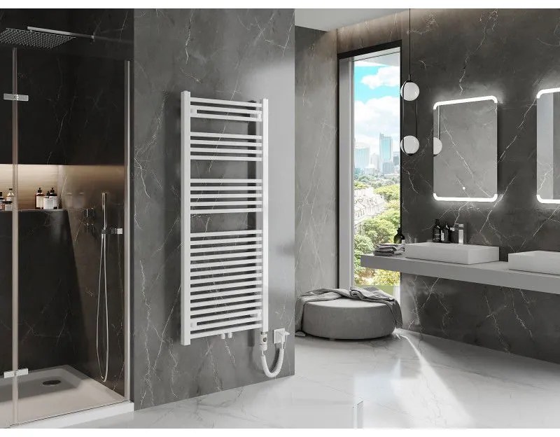 Mexen Pluton, elektrické vykurovacie teleso 1450x600 mm + vykurovacia tyč 900 W, biela, W106-1450-600-2900-20