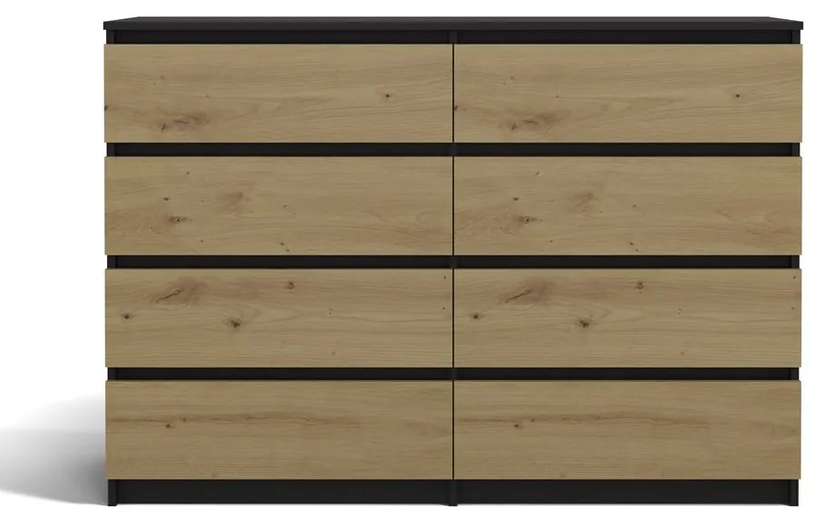 Komoda Musecalo 7 140 (antracit + dub artisan). Akcia -20%. Vlastná spoľahlivá doprava až k Vám domov. 1132829