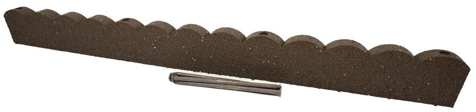 Záhradná obruba Scalloped hnedá 120 cm, gumová (vrátane klincov) MHEU5000001