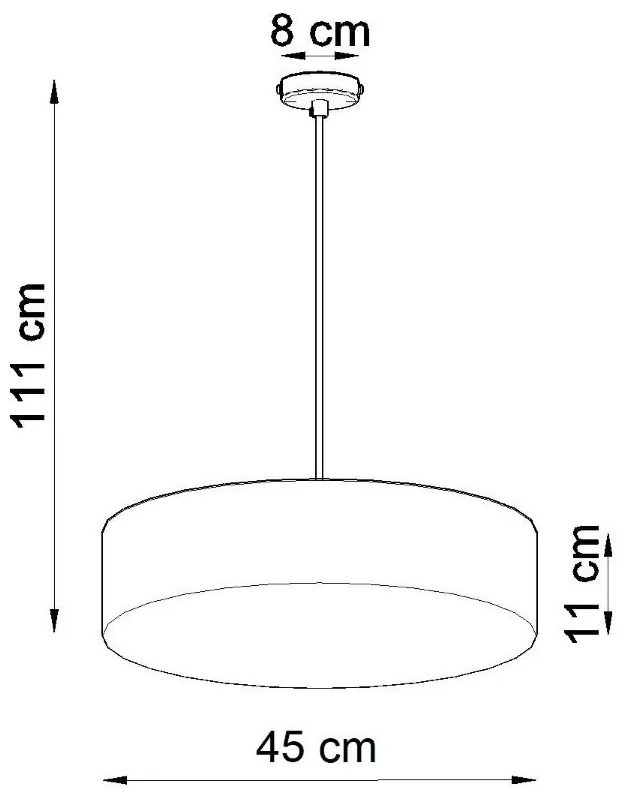 Biele závesné svietidlo ø 45 cm Atis – Sollux