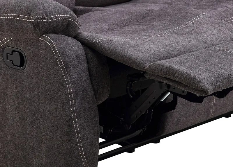 Trojsedák Fortuna, šedá látka, funkcia polohovanie