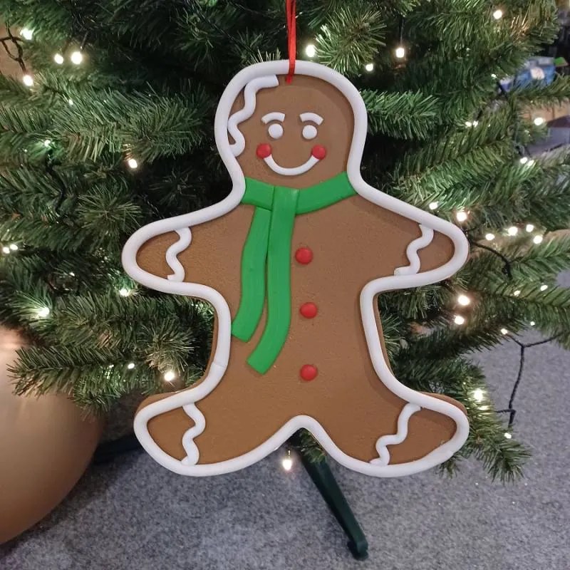 DECOLED Perník panáček, prům. 26,5 x 31 cm, zelená šála