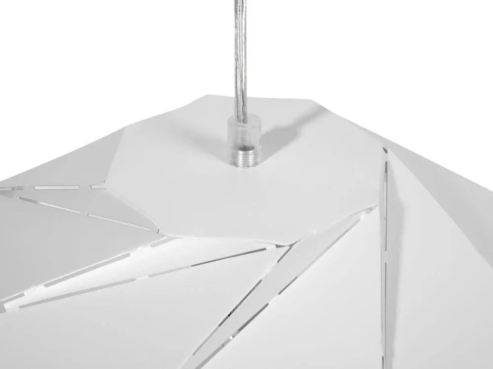 Kovová závesná lampa biela RUBICON Beliani
