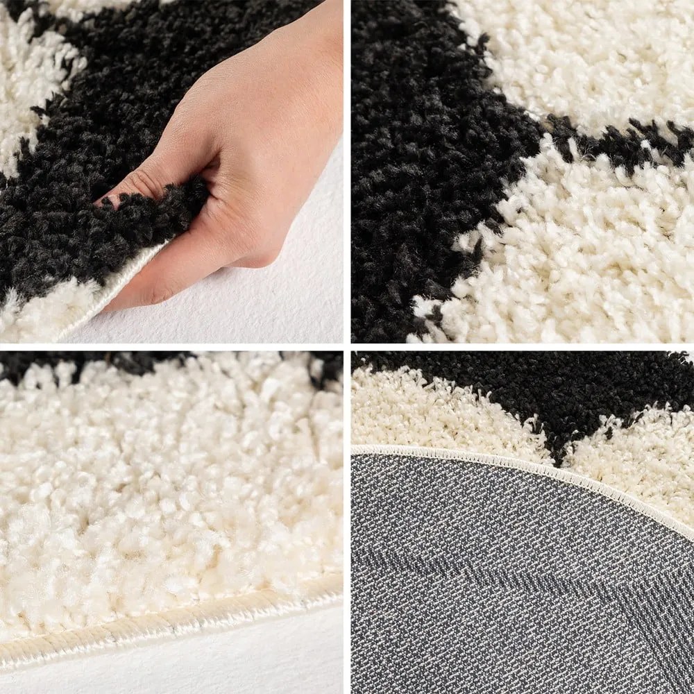 Čierno-krémový detský koberec ø 120 cm Fun – Ayyildiz Carpets