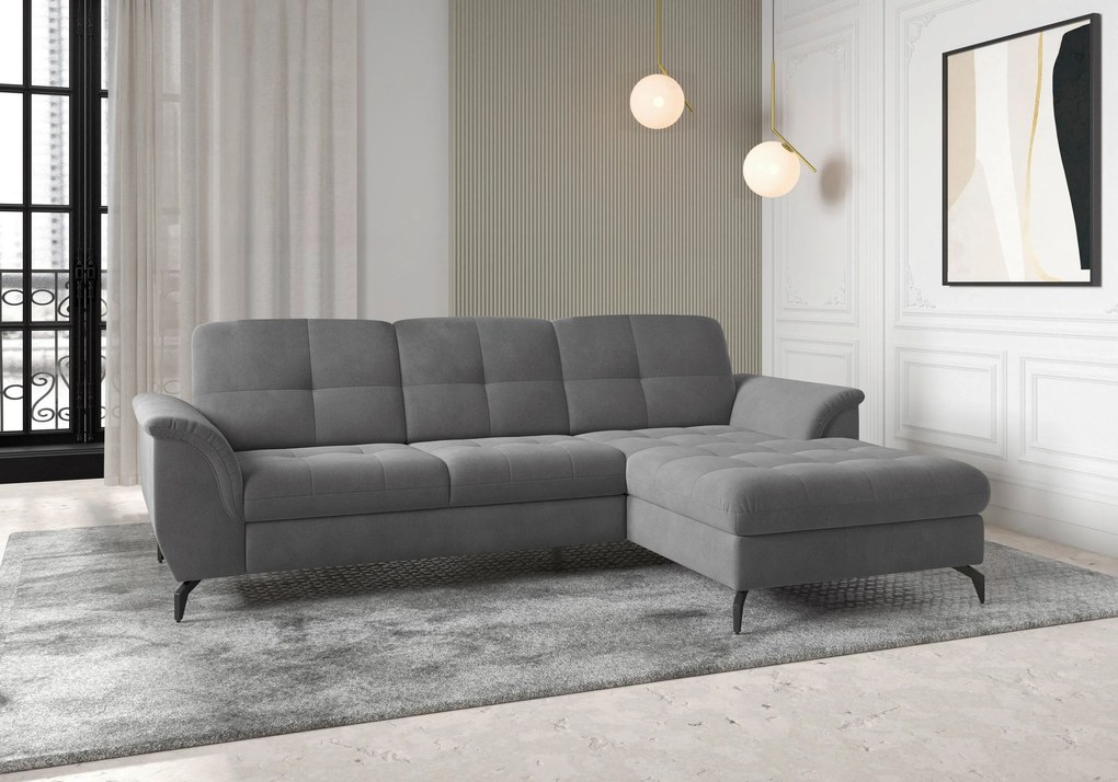 XXXLutz ROHOVÁ SEDAČKA, textil, sivá Sit & More - Sedačky - 000144013361