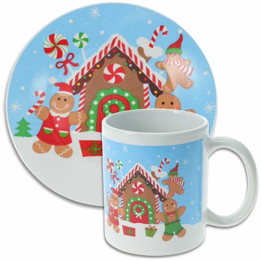 Detská súprava hrnčeka a taniera Perníčky