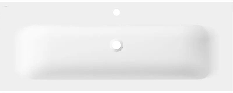 Mexen Vela, umývadlo na zapustenie 121 x 46,5 cm, biela matná, 25231201